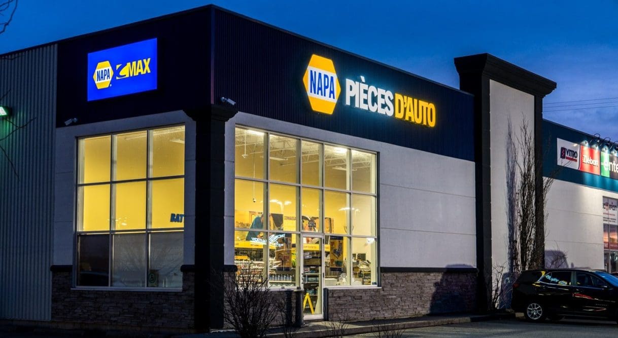 Vue en perspective de l'enseigne lumineuse