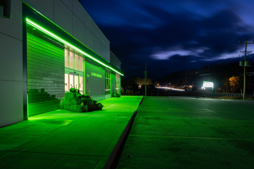 Photo de soir bandeau lumineux