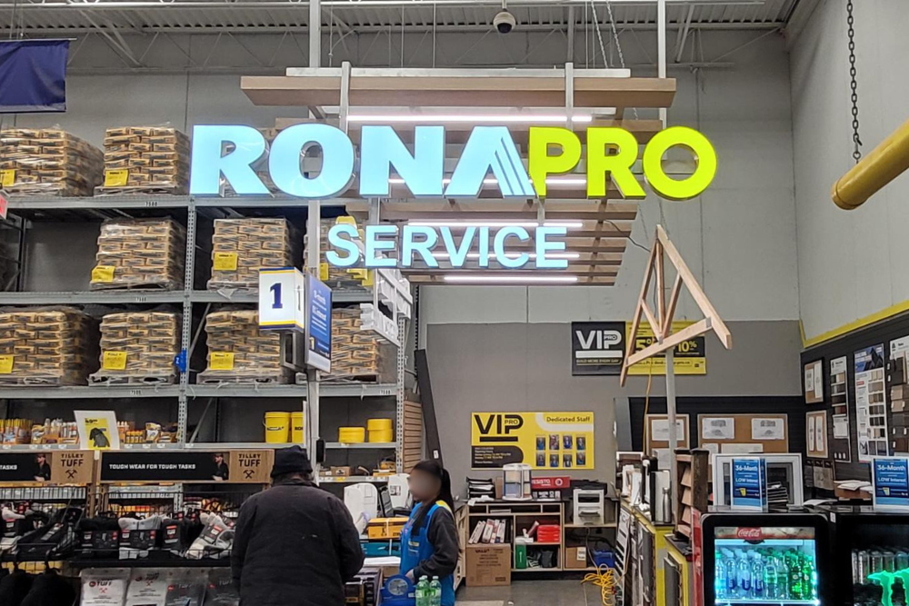 Photo de l'enseigne intérieure lumineuse